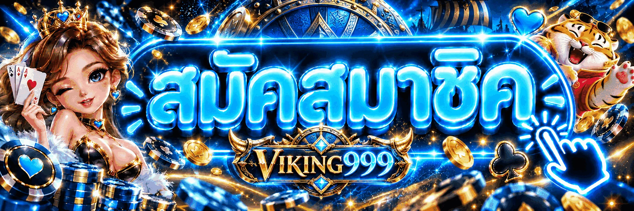 แบนเนอร์ทางเข้าและสมัครสมาชิก VIKING999 เว็บทางการ